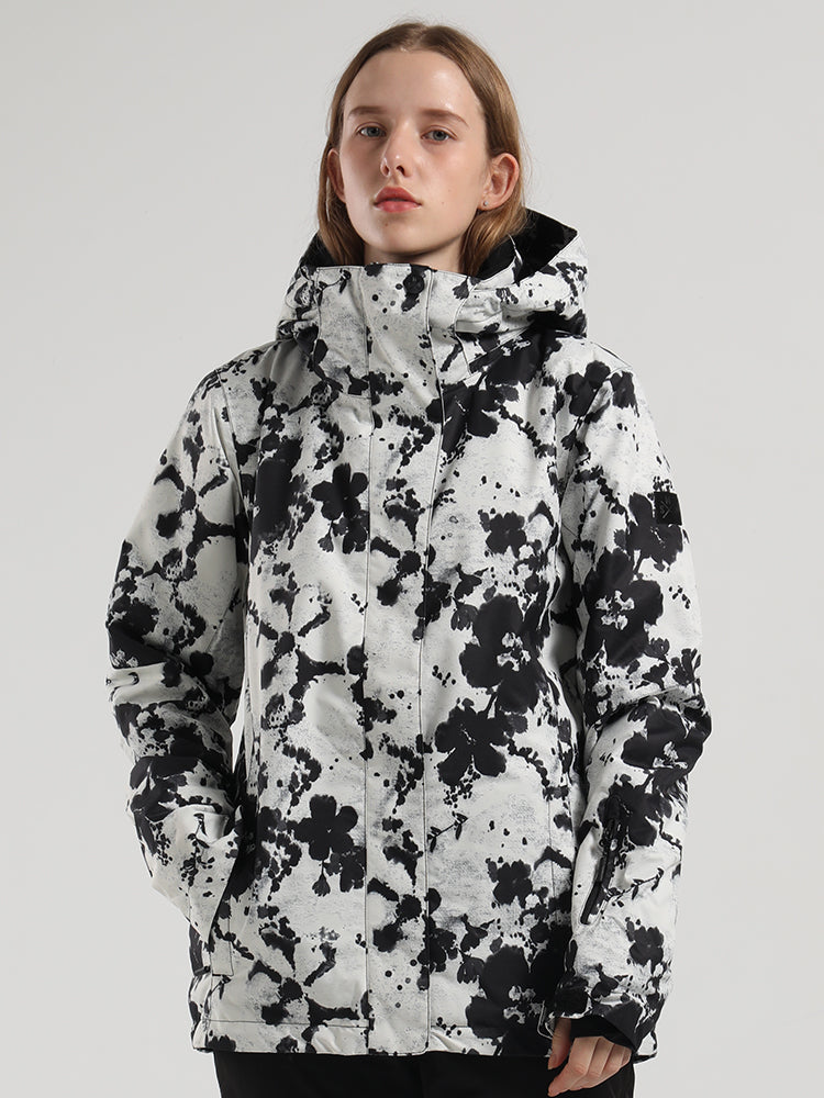 Womens Black and White Ski/Snowboard Jacket 10K Windproof and Waterproof£¬Machine washable Womens Black and White Ski/Snowboard Jacket 10K Windproof and Waterproof£¬Machine washable