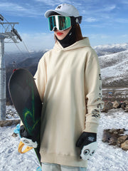 Women's Couple Waterproof Ski Sweater Plus Fleece Windproof Warm Jacket Single And Double Board Pullover Ski Suit