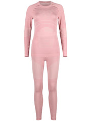 Women's Pink Underwear Ski Equipment Quick-Drying Wicking Function Underwear Set