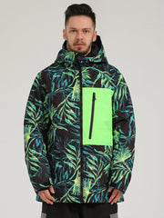 Men's Windproof Waterproof Color Patchwork Ski Jacket Couples Snowwear