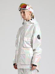 Women's White Dazzling Ski Jacket