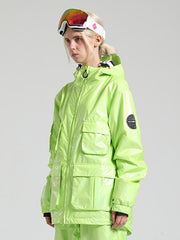Women's Green Dazzling Ski Jacket