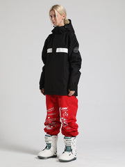 Women's Red Pullover Ski Suit