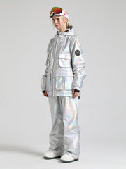 Women's Silver Dazzling Ski Suit