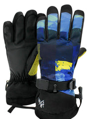 Men's Winter Ski Gloves For Outdoor Riding Waterproof Non-Slip Warm Gloves Plus Velvet Thick Korean Ski Gloves