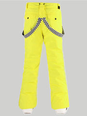 Men's Yellow Highland Bib Waterproof Ski Snowboard Pants