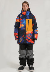 Women's New Tooling Snow Suits Couples Color-blocking Outdoor Windproof Waterproof Warm Ski Suits