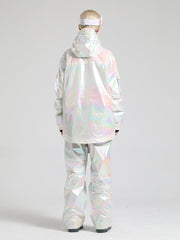 Women's White Dazzling Ski Suit