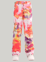 Women's Thermal Warm High Waterproof Windproof Colorful Snowboard Snow Pants