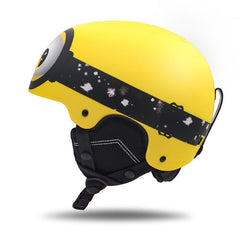 Kid's Yellow Ski Helmet Outdoor Ski Equipment Snowboard Protective Gear Sports Dual-Board Snow Helmet