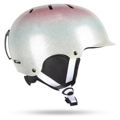 Adult Pink Laser Gradient Silver Plating Lightweight Integrated Eps Ski Snowboard Helmet