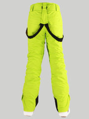 Women's Thermal Warm High Waterproof Windproof Green Snowboard & Ski Pants
