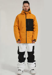 Men's Snow Suits Couples Color-blocking Outdoor Windproof Waterproof Warm Ski Suits