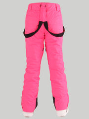 Women's Pink Thermal Warm High Waterproof Windproof Snowboard Ski Pants