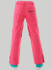 Women's Thermal Warm High Waterproof Windproof Pink Ski Pants Snow Pants