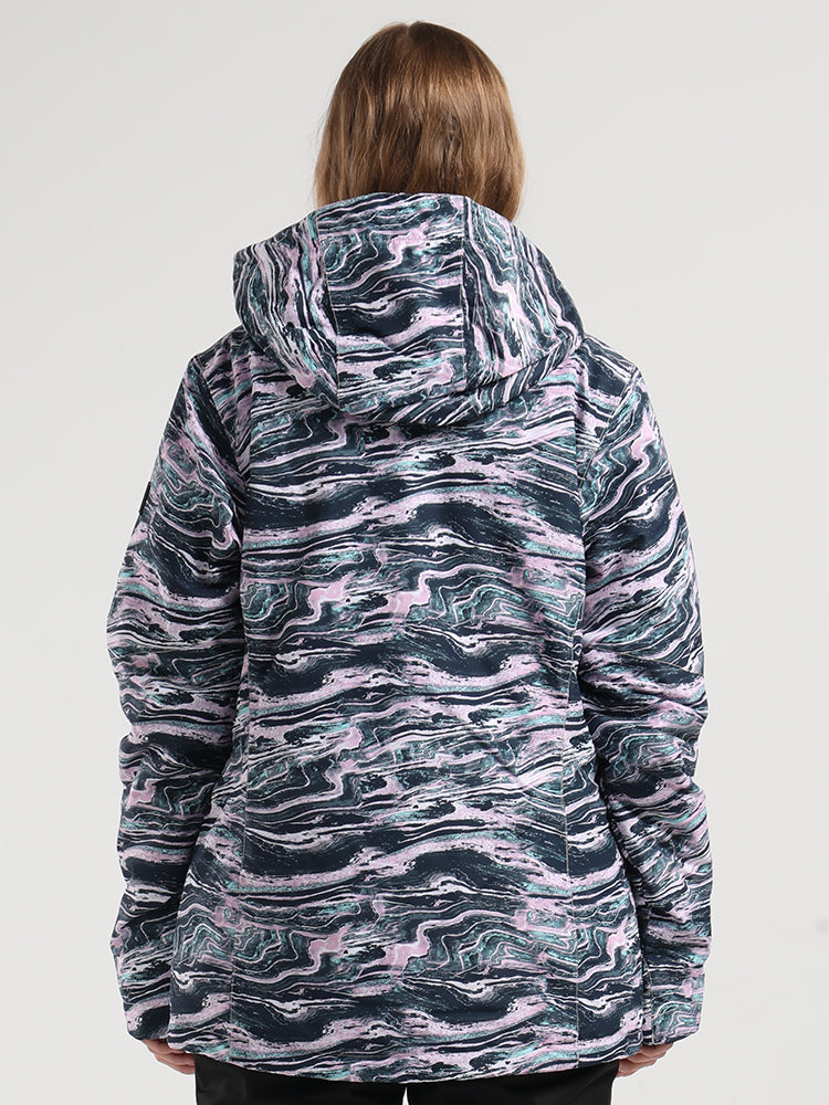 Women's Waterproof Soil Layer Print Colorful Snowboard Jacket 5K Waterproof / 5K Breathable YKK? Zipper