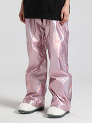 Women's Pink Dazzling Ski Pants