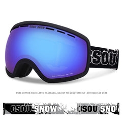 Adult Blue Ski Goggles Outdoor Equipment Snow Protective Ski Goggles