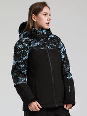 Women's Back To Mountain Downhill Winter Hooded Ski Jacket