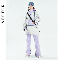 New Pullover Reflective Ski Suit Single and Double Board Warm-Keeping and Cold-Proof Windproof Breathable Skiing Suit