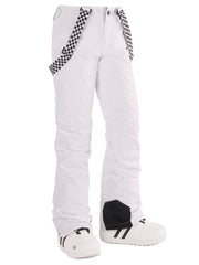 Women's Highland Bib Snowboard & Ski White Pants